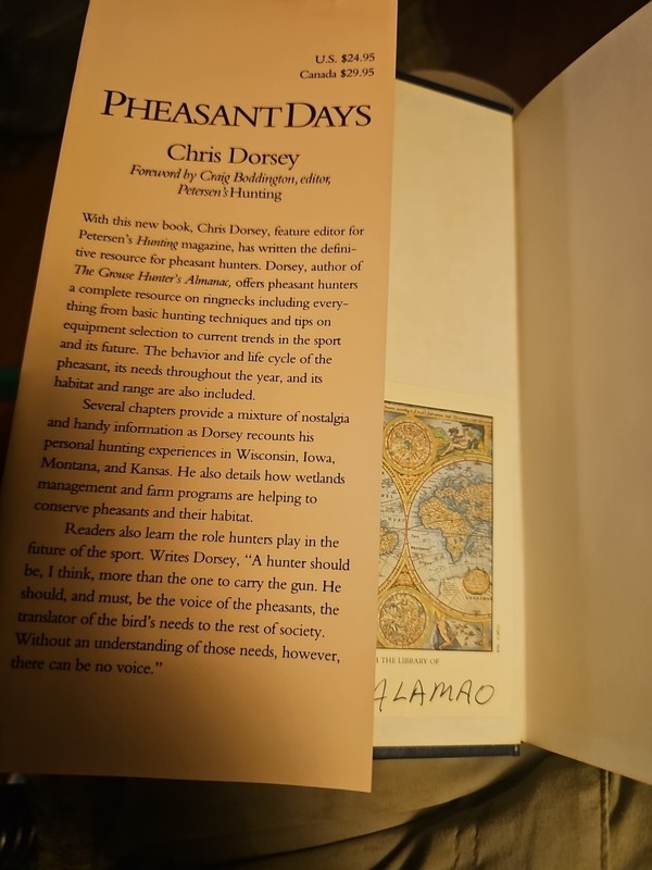 Pheasant Days by Chris Dorsey SIGNED COPY 1992 Hardcover gallery