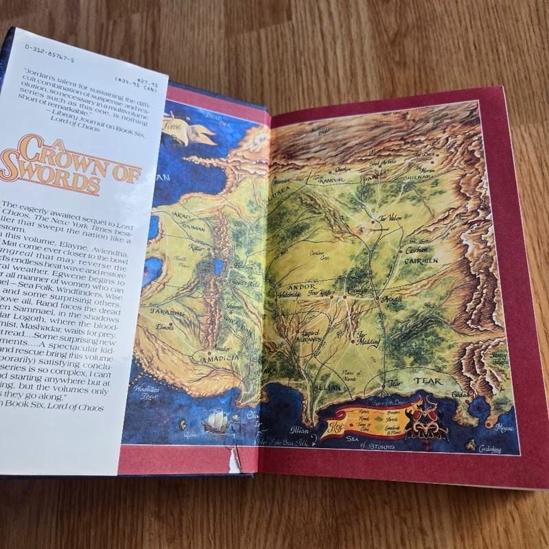A Crown of Swords Robert Jordan 1996 Tor HC 3rd Printing DJ Wheel of Time gallery