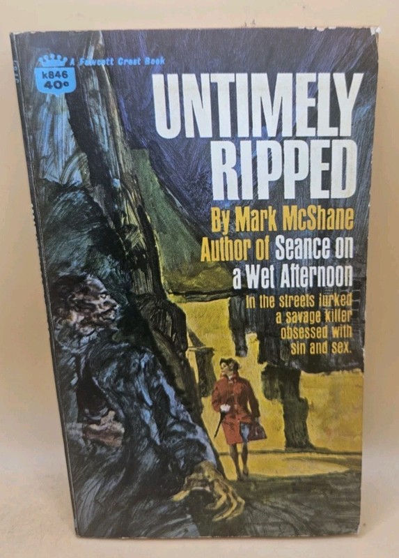 Untimely Ripped by Mark McShane First 1st Edition Vintage Paperback