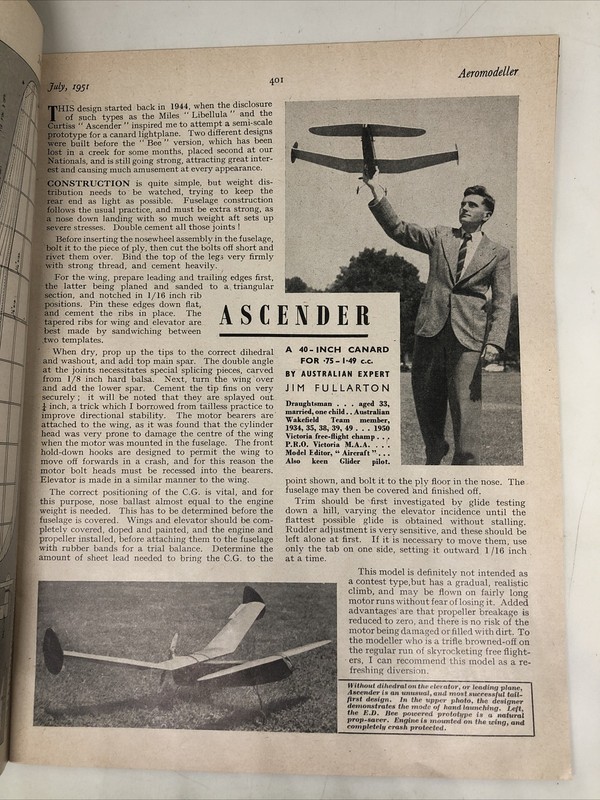 Aero Modeller Magazine July 1951 gallery