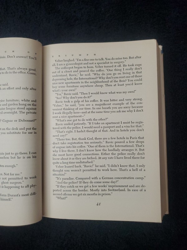 Arch of Triumph by Erich Maria Remarque 1945 Hardcover gallery