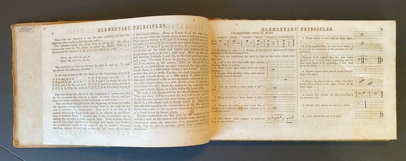 Ancient Harmony Revived 1850 Hymnal Shape Note Book Hallowell Boston Rare gallery