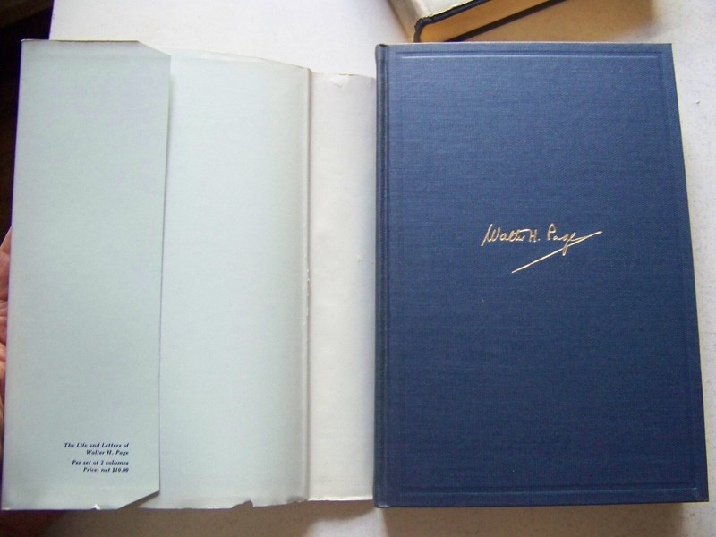 1922 1st Edition THE LIFE & LETTERS OF WALTER H. PAGE Two Volume Set w/DJ's gallery