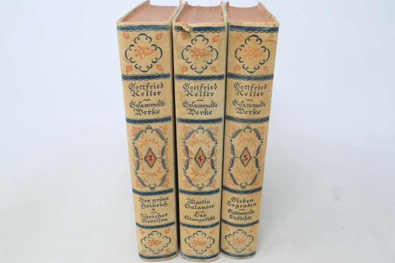 Collected Works of Gottfried Keller Vol. 2, 4, & 5 in German – HC