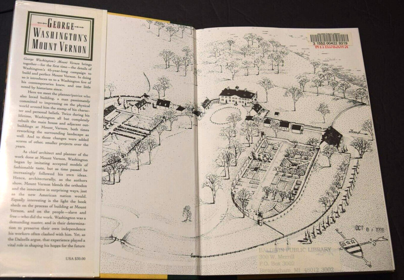 "GEORGE WASHINGTON'S MOUNT VERNON," Hard Cover BOOK, 413 Pages, New (c) 1998 gallery