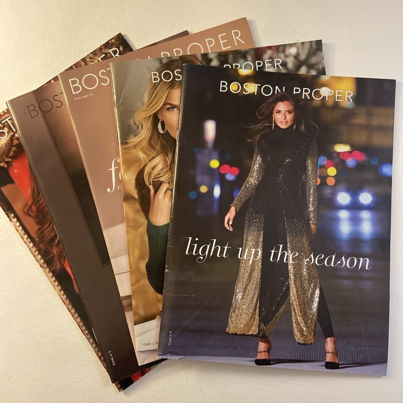 Boston Proper Catalog: 2020-2021 Fall and Holiday Lot of 5 Books