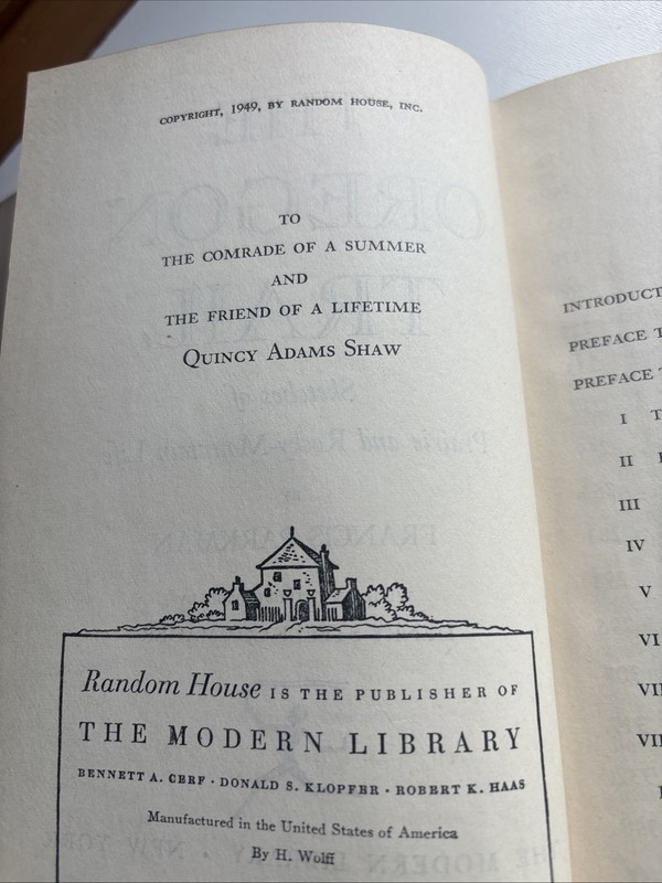 The Oregon Trail Francis Parkman Stated First Modern Library Edition 267 DJ 1949 gallery