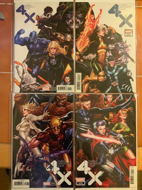 Marvel Comics – X-MEN / FANTASTIC FOUR #1, 2, 3, 4 SET MARK BROOKS VARIANTS 2020