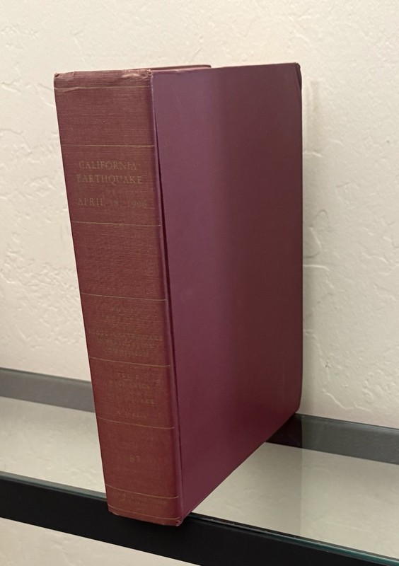 The California Earthquake of April 18, 1906 By Lawson & Reid (Vol 1&2) 1969 HC