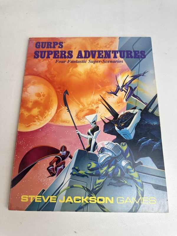 Gurps Supers Adventures Steve Jackson Games Four Role Playing Scenarios Fantasy