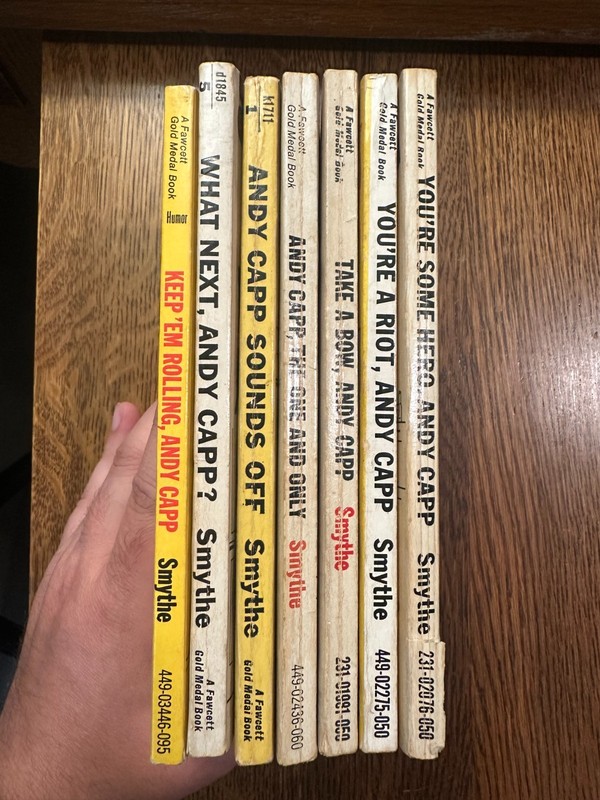 Lot of 7 Vintage Andy Capp Paperback Books by Smythe, Fawcett Publications gallery