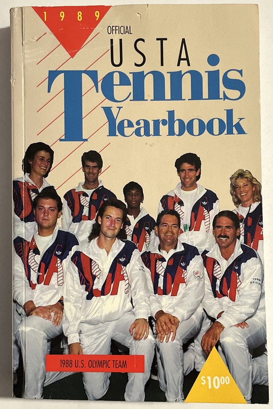USTA Official Tennis Yearbook From 1989 USA Olympic Team Cover Vintage