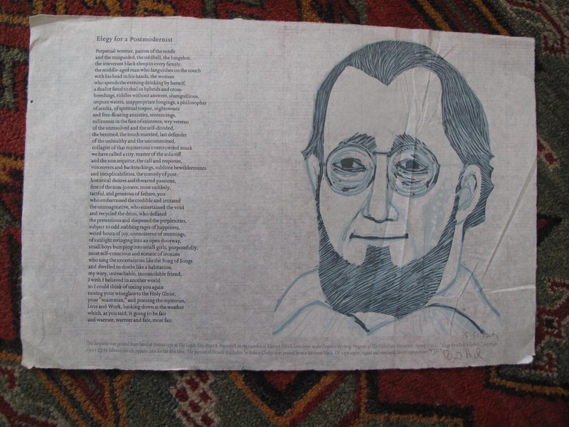 Logan Elm Press Sidney Chafetz 1991 Signed Ltd 147/150 Barthelme Portrait OSU
