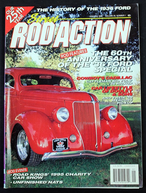 Street Rod Action January 1996 Hot Rod Magazine 60th Anniversary 36 Ford