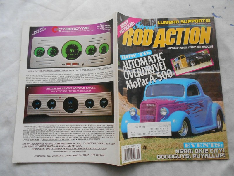 STREET ROD ACTION Magazine-NOVEMBER,1991