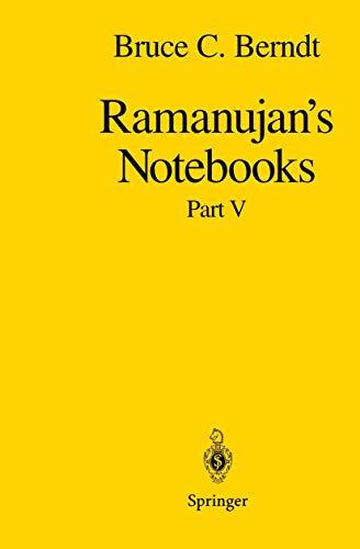 Berndt – Ramanujan’s Notebooks Part V – New paperback or softback – – X555z