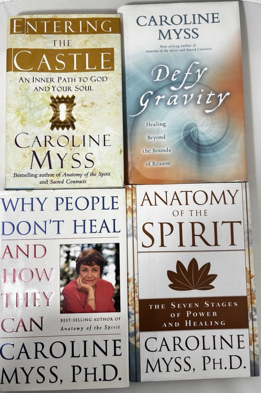 4 Lot Caroline Myss Entering Castle Anatomy Spirit Why Don’t Heal Gravity Books