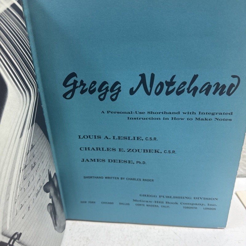 Gregg Notehand by Leslie, Zoubek & Deese, Hardcover, 1960 See Photos gallery