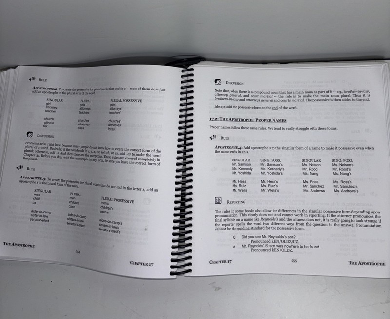 Court Reporting: Bad Grammar/Good Punctuation by Margaret Wakeman Wells Spiral gallery