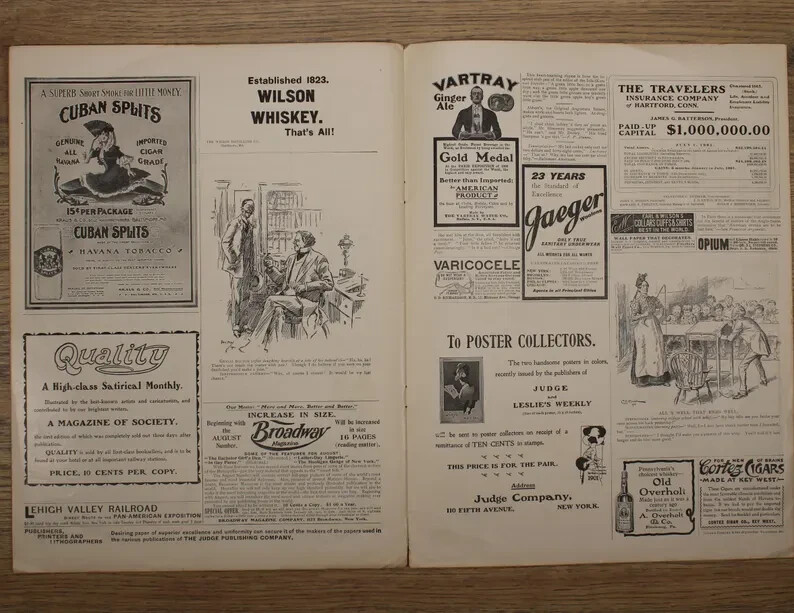 Judge Magazine September 7, 1901 Farmer Croker's Return gallery