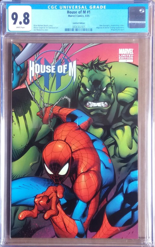 HOUSE OF M #1 Madureira Limited Variant (2005 Series) CGC 9.8 White Pages