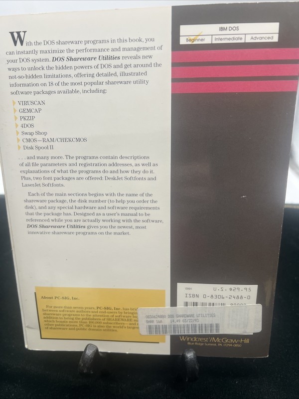 PC-SIG DOS Shareware Utilities With Disk Windcrest McGraw Hill Paperback gallery