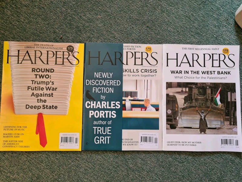 Harpers magazines x3 USA March + April + May 2025 Brand New