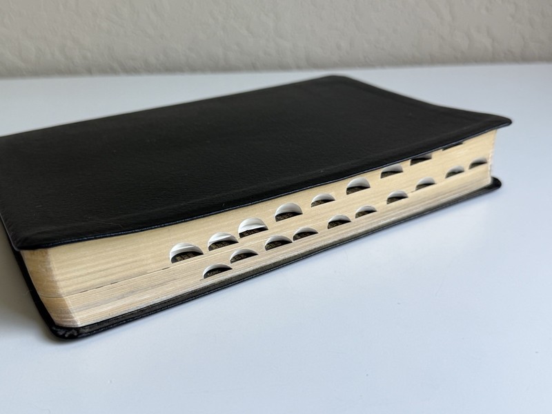 Tim Lahaye Prophecy Study Bible KJ Genuine Black Leather Red Letter Edition gallery
