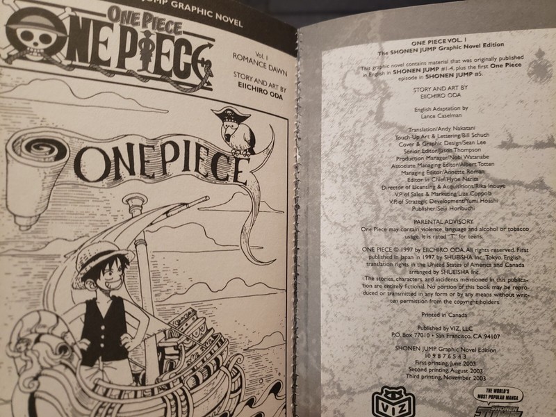 One Piece Volumes 1-3, Gold Foil Covers (3rd & 4th Editions) by Eichiro Oda gallery