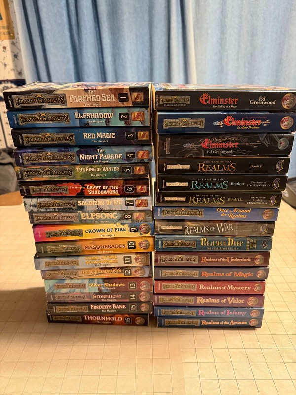Forgotten Realms book lot- Anthologies, Harpers 1-16, Elminster.