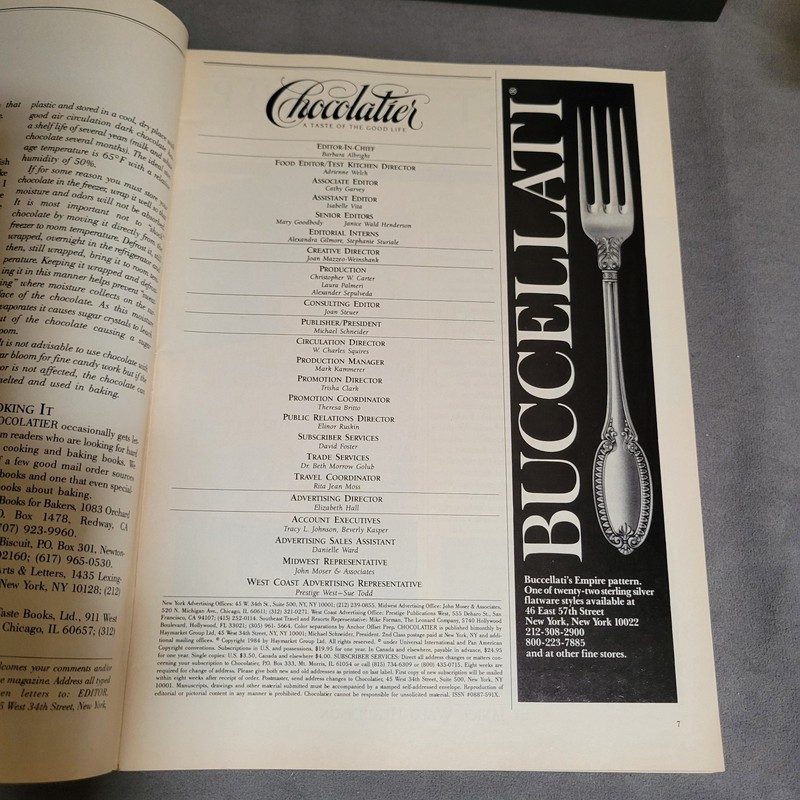 CHOCOLATIER Magazine NOVEMBER 1990 gallery