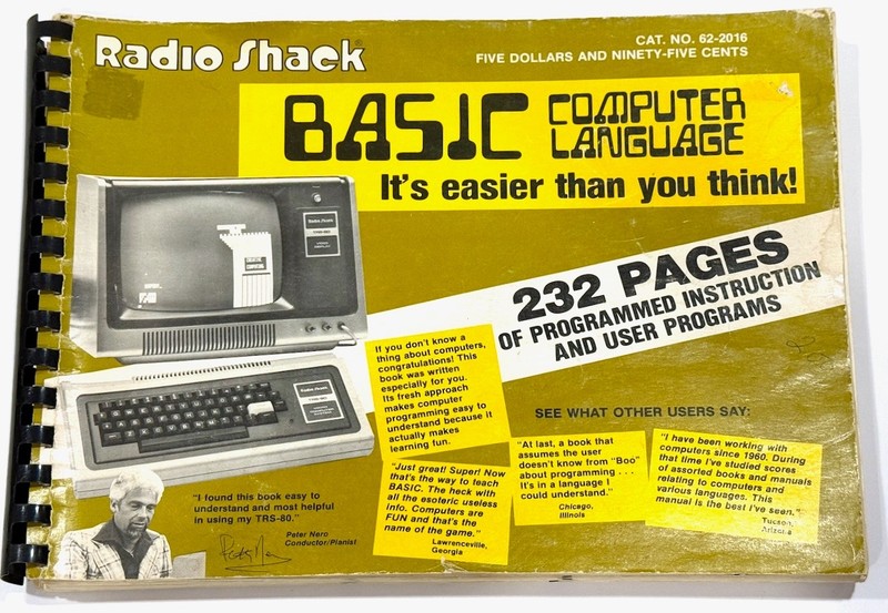 Radio Shack BASIC Computer Language «It’s easier than you think!» 1978 – *RARE*