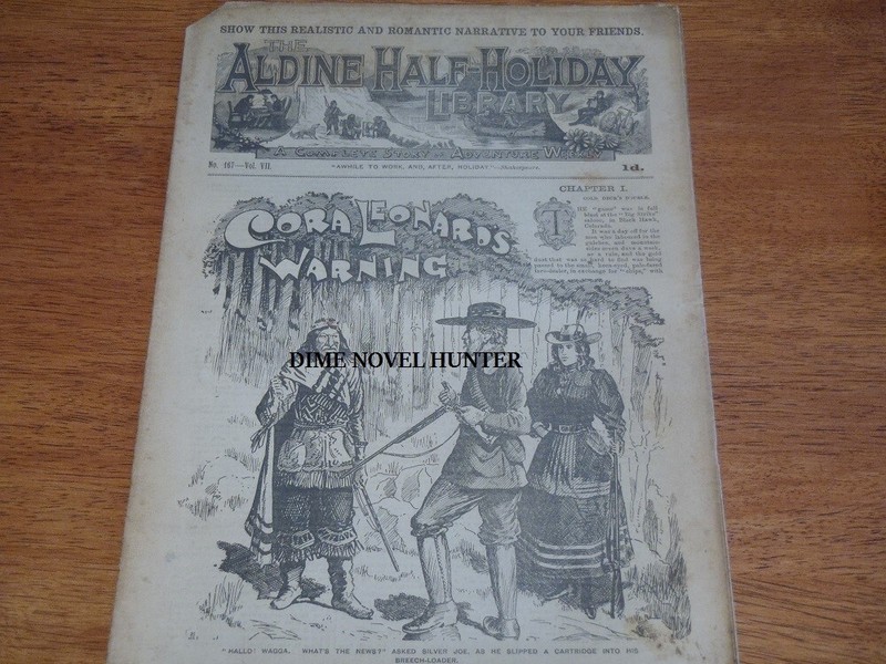ALDINE HALF-HOLIDAY LIBRARY #167 CORA LEONARDS WARNING PENNY DREADFUL DIME NOVEL