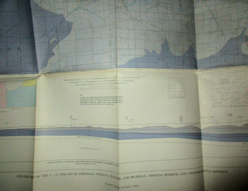GEOLOGY PALEONTOLOGY STRATIGRAPHY three GEOLOGIC MAPS CHICAGO 1 X 2 QUADRANGLE gallery