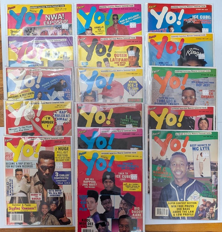 Vintage Fresh Yo! Magazine Lot Ice T Ice Cube NWA Eazy E Rakim MC Hammer Shock G