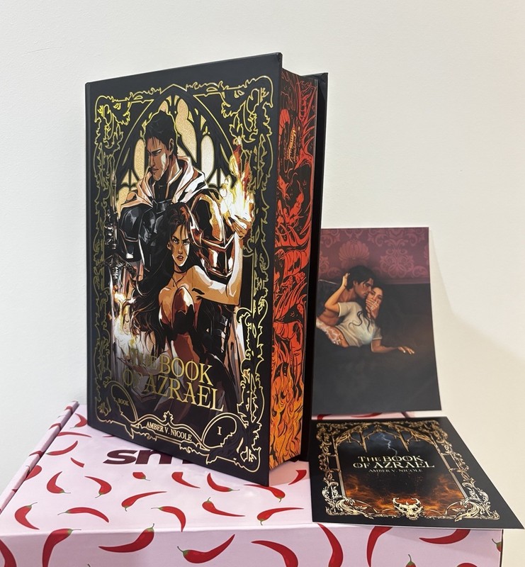SIGNED Smut & sip March Sub: The book Of Azrael By Amber V Nicole New