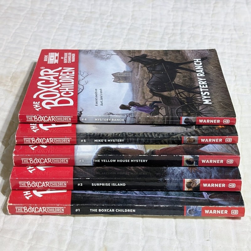 (5) The Boxcar Children Books 1-5 Gertrude Chandler Warner Trade PB Mystery YA gallery