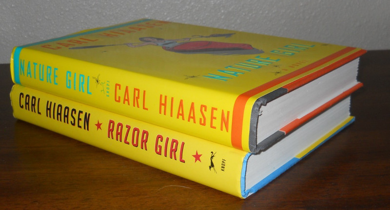 Carl Hiaasen - lot of 2 hard cover books - Razor Girl & Nature Girl gallery