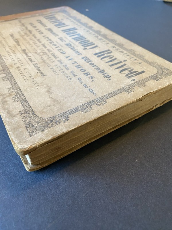 Ancient Harmony Revived 1850 Hymnal Shape Note Book Hallowell Boston Rare gallery