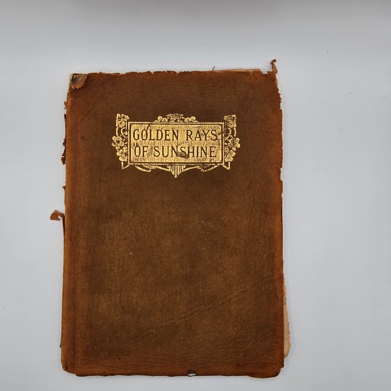 Vtg Golden Rays of Sunshine 1912 Poetry Dodge Publishing Leather Cover Antique