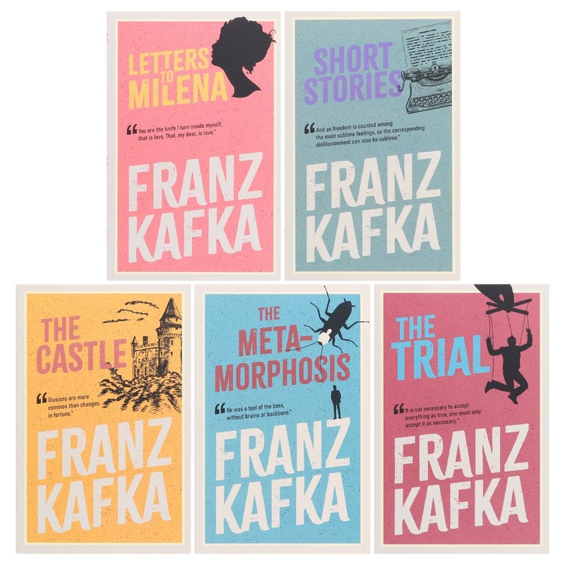 Franz Kafka 5 Books Collection Box Set Trial Castle Metamorphosis Stories PB