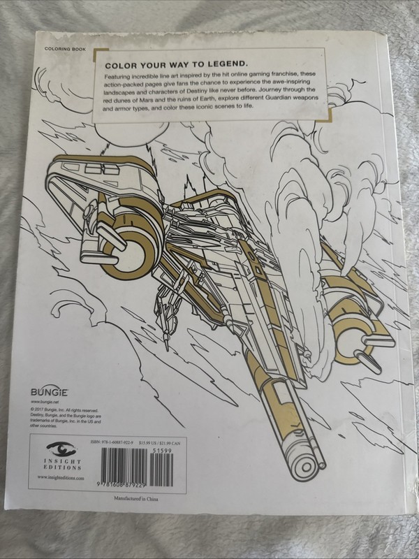 Destiny: The Official Coloring Book 2017 TPB Paperback video game color gallery