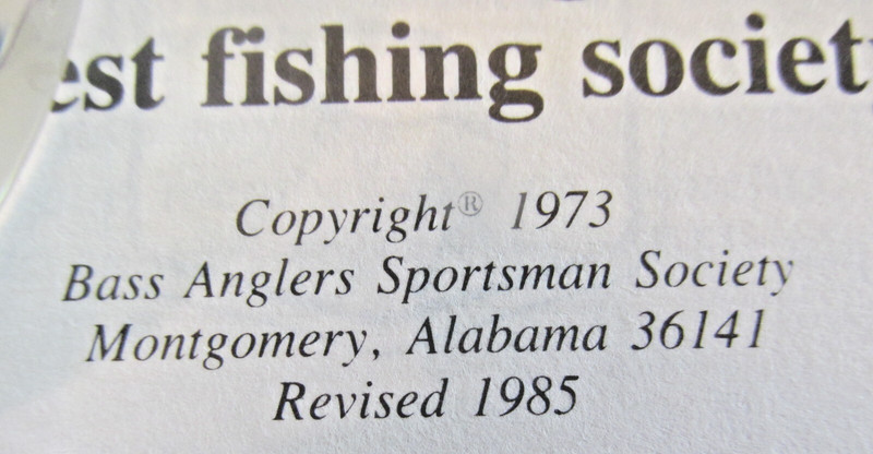 VTG BASS Member Handbook 1985 Bass Anglers Sportsman Society 24 Pages gallery