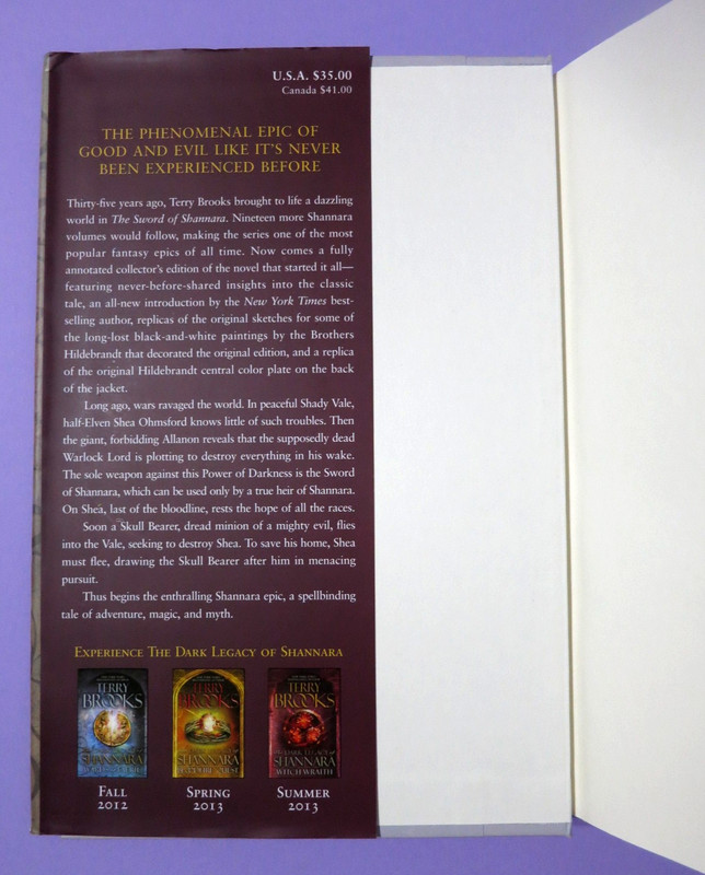 The Annotated Sword Of Shannara: Terry Brooks 35 Anniversary HardcoverDJ 1st/1st gallery