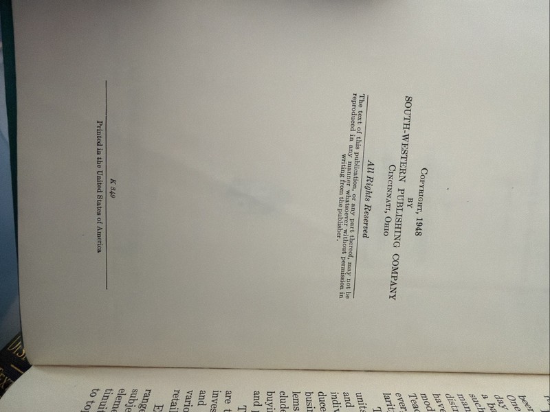 Applied Business Arithmetic 5th Edition Curry - Piper Hardcover 1948 gallery