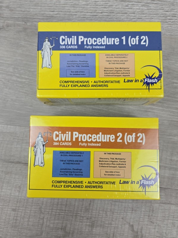 Emanuel Law in a Flash Cards Set Lot of 4 Boxes Civil Procedure 1&2, Ports, Crim gallery
