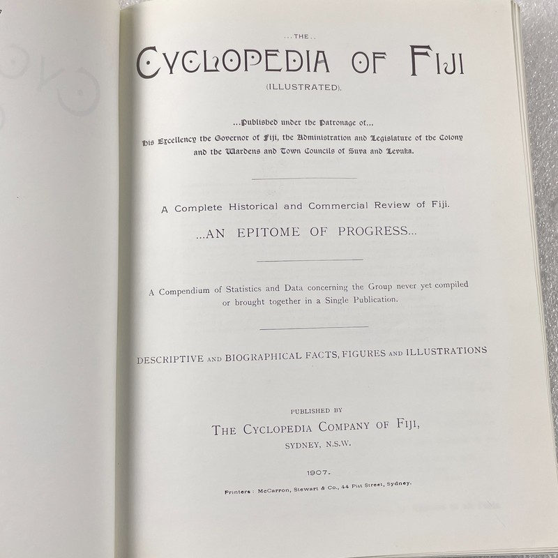 Cyclopedia of Fiji 1907 - 1984 Fiji Museum Reprint by Percy S. Allen gallery