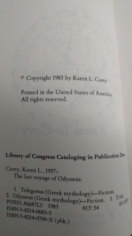 The Last Voyage of Odysseus Karen L Carey 1983 PB Good [ML] gallery