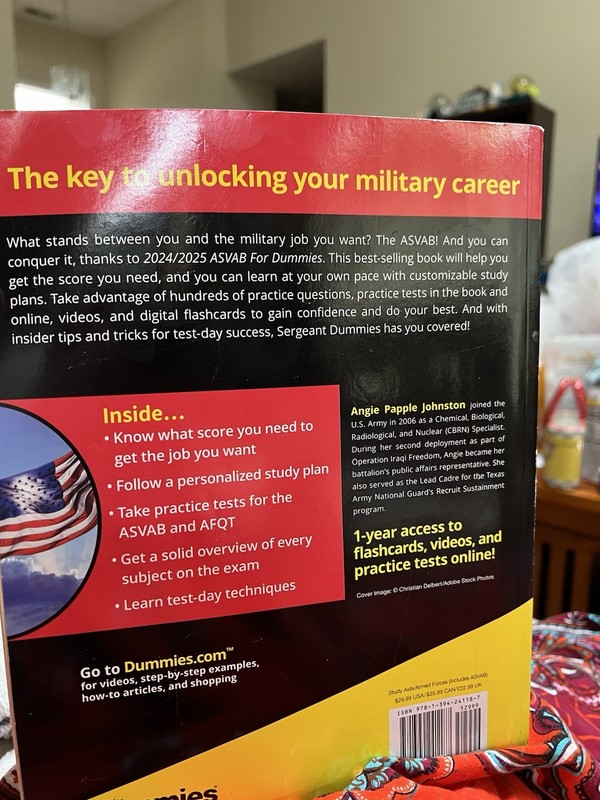 2024/2025 ASVAB For Dummies: Book + 7 Practice Tests + Flashcards + Videos O... gallery