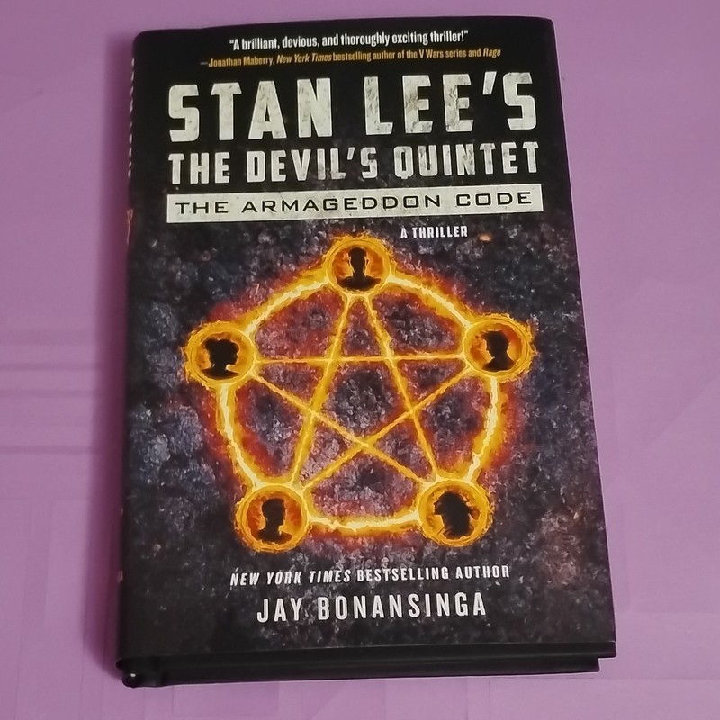 Stan Lee The Devil’s Quintet Armageddon Code Hardcover Novel Jay Bonansinga 2022